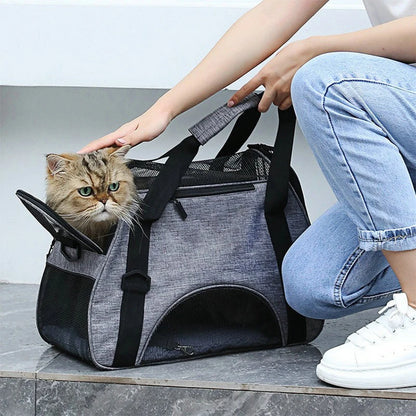 Sac de transport bandoulière pour chat